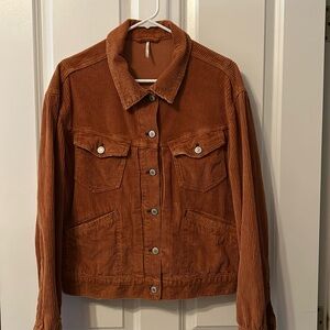 Free People corduroy jacket. Rust color